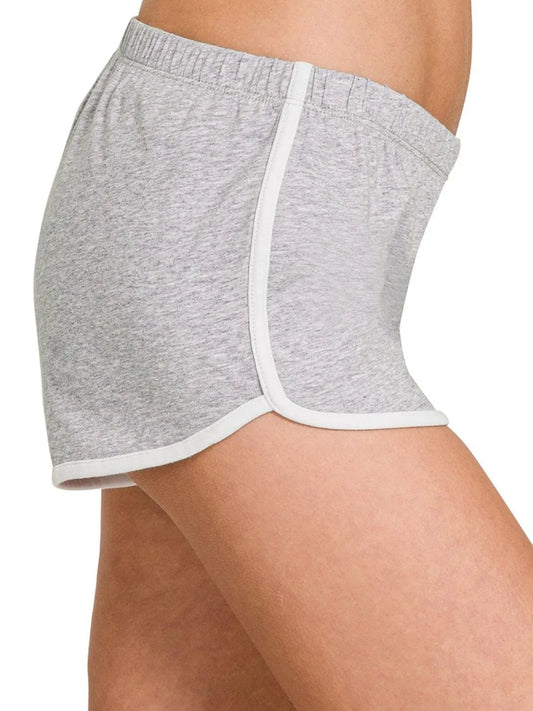 Zenana Elastic Waistband Dolphin Shorts