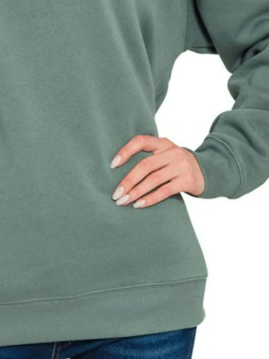Zenana Fleece Round Neck Sweatshirts