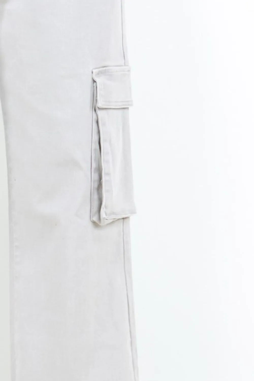 American Bazi Full Size Drawstring Wide Leg Cargo Pants Plus Size