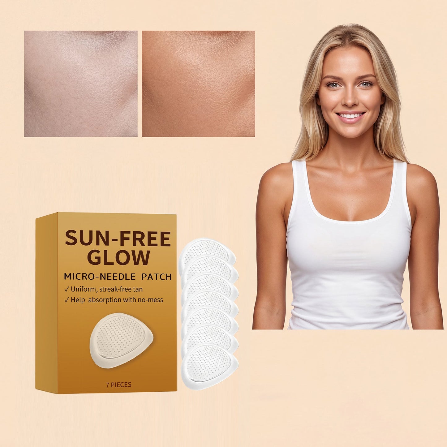 Body Tanning Microneedle Patch