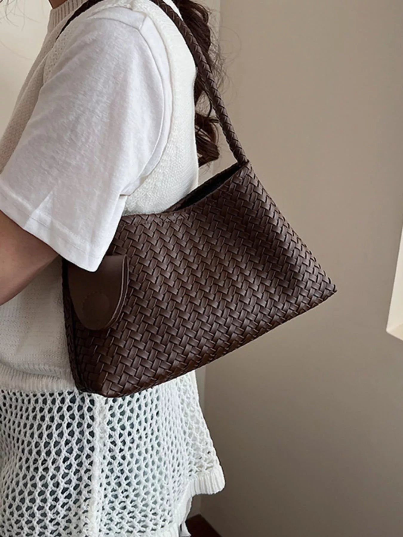 Woven Lightweight Shoulder Bag