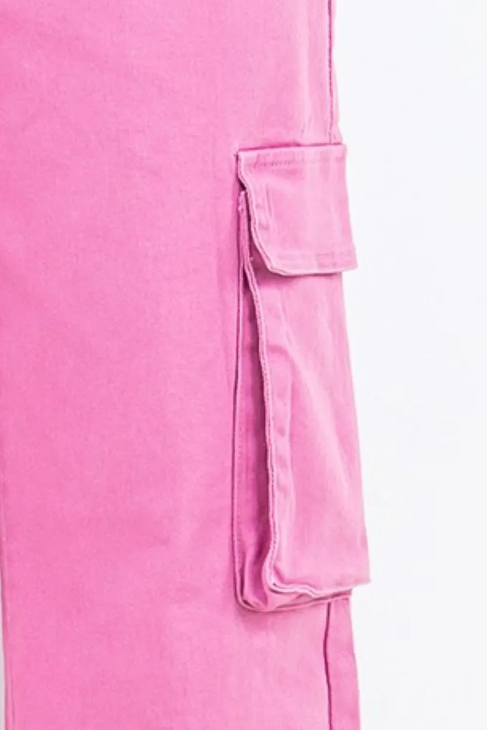 American Bazi Full Size Drawstring Wide Leg Cargo Pants Plus Size