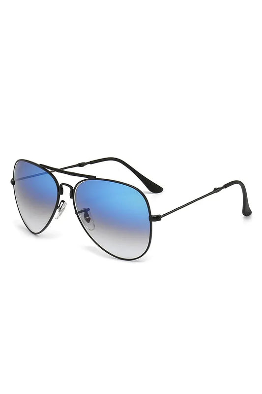 Aviator Sunglasses with Metal Temple
