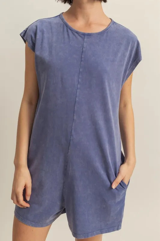 HYFVE Round Neck Cap Sleeve Relaxed Fit Breezy Romper