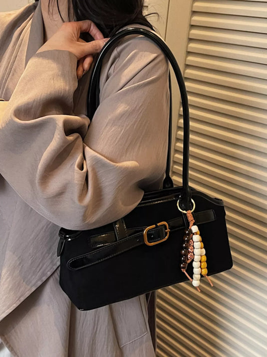 Buckle Decor Shoulder Bag