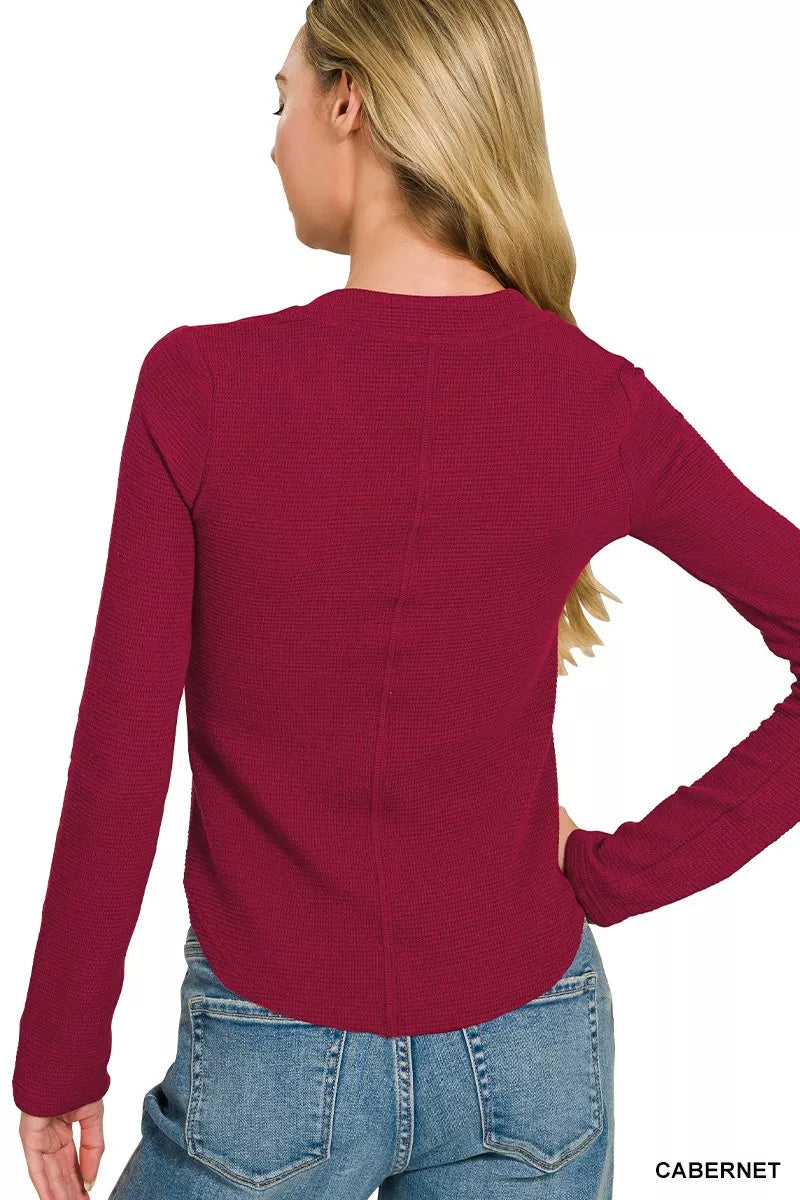 Zenana Double Knit Snap Button Shirts
