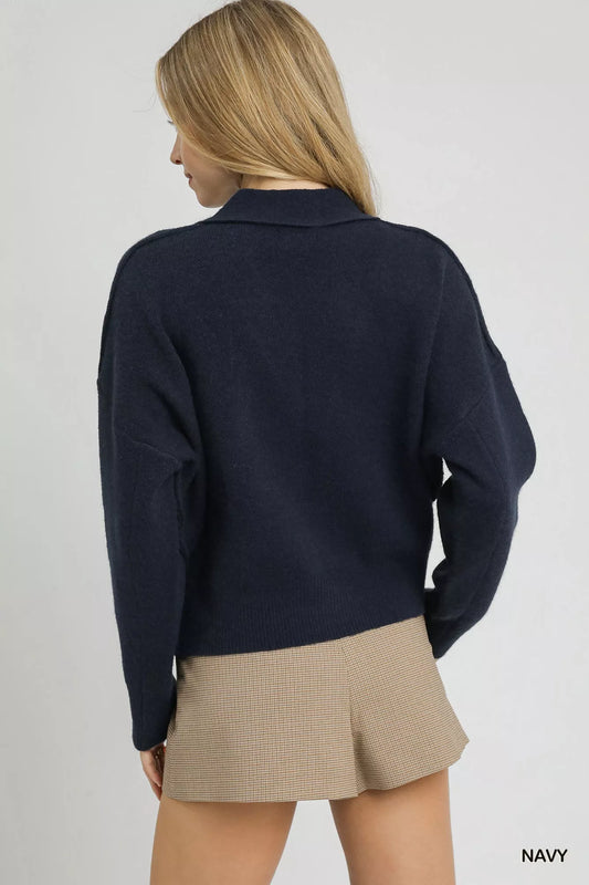 Umgee Button-Front Knit Cardigan