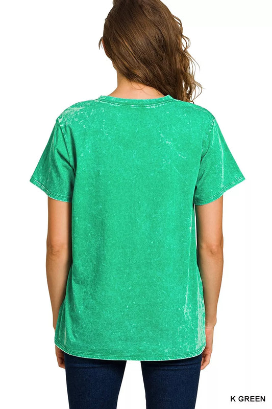 Zenana Washed Short Sleeve T-Shirt