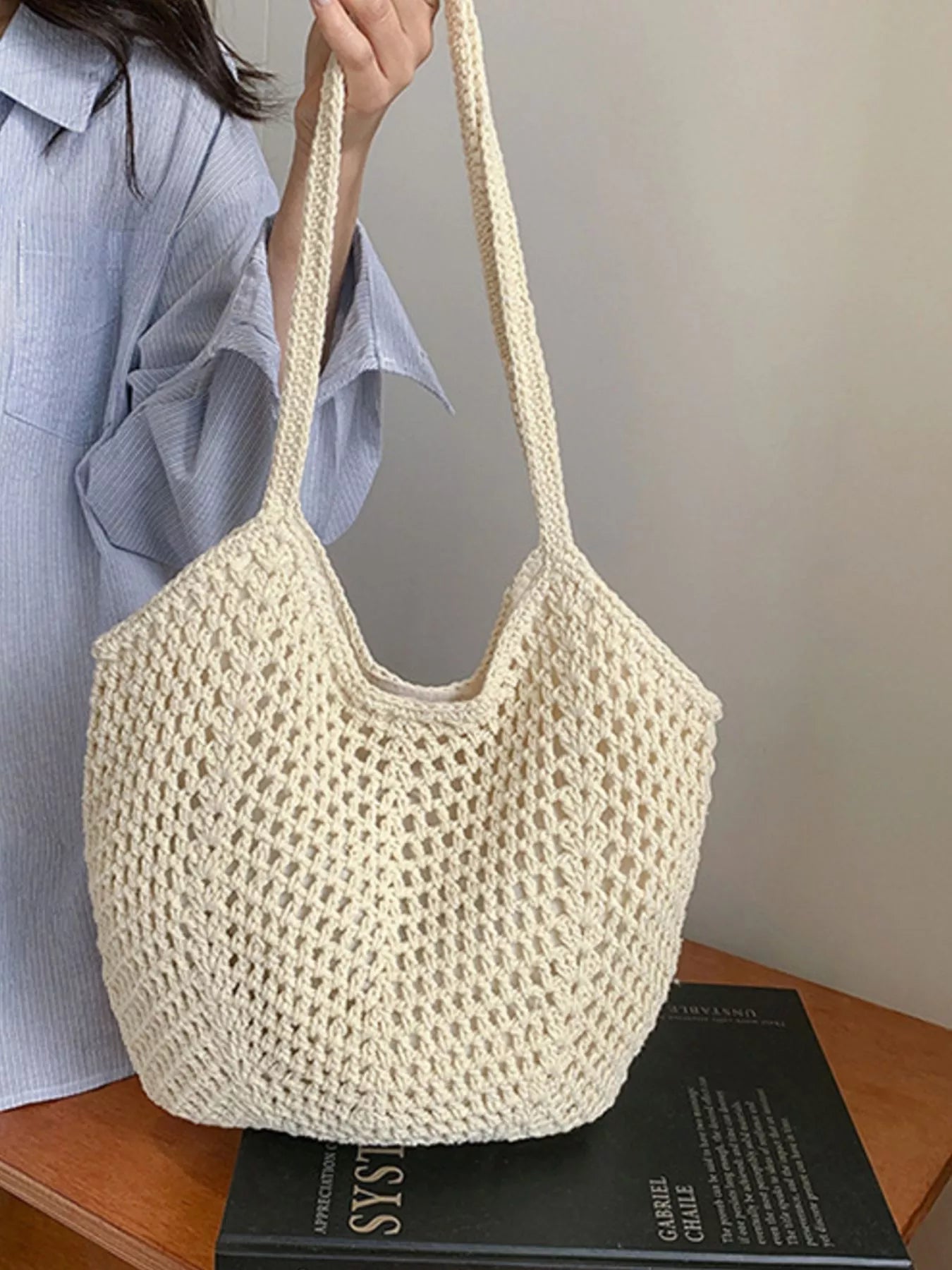 Woven Straw Shoulder Bag