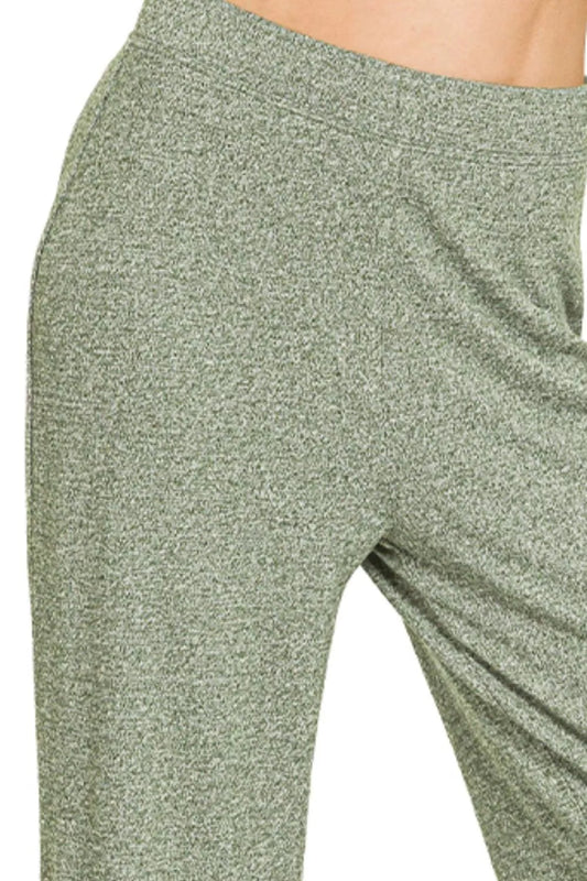 Zenana Soft Elastic Waisted Flare Pants