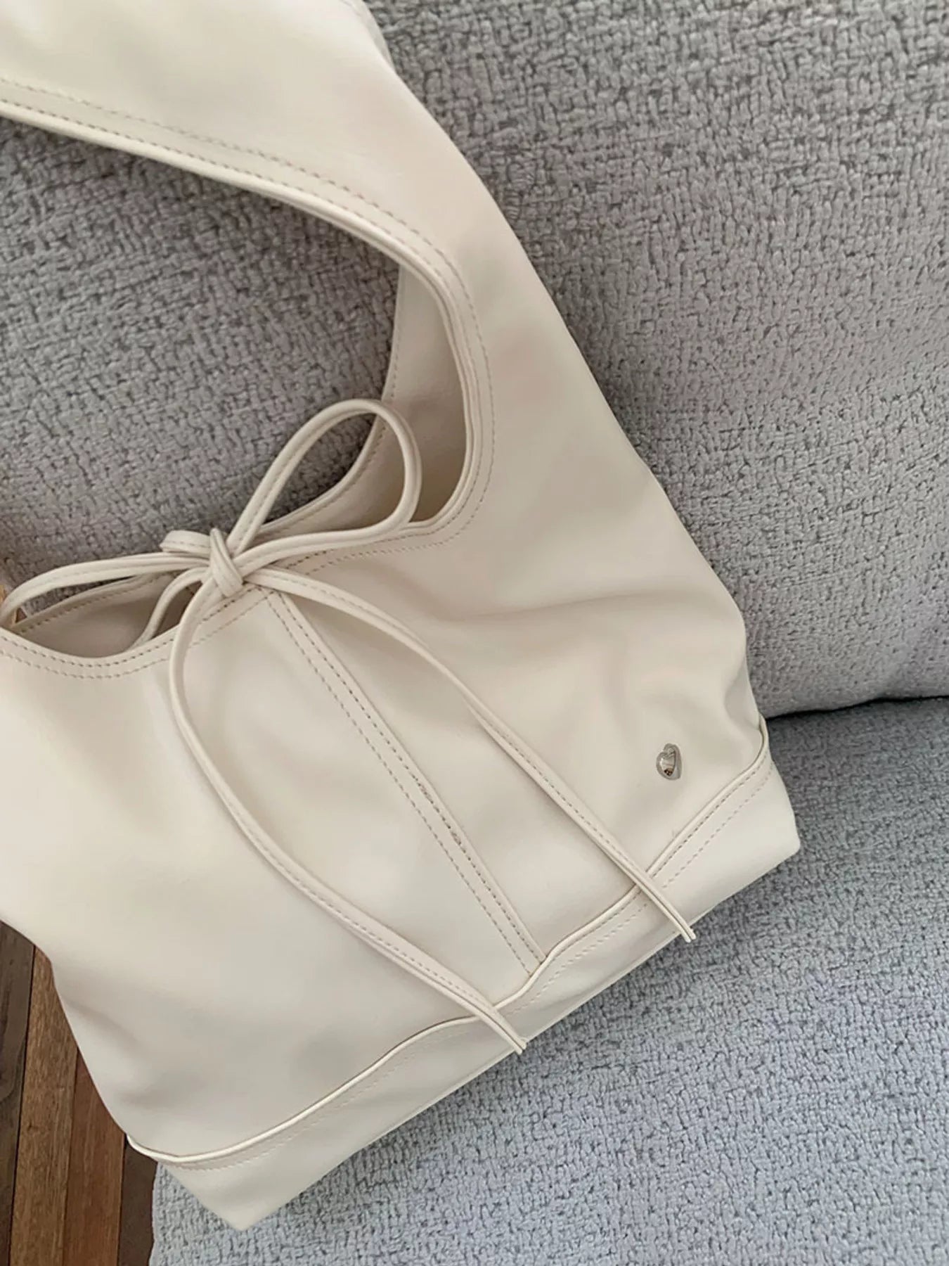 Leather Tied Shoulder Bag