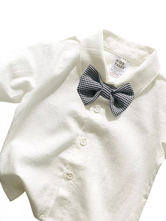 Children's Button Up Shirt and Overall Set