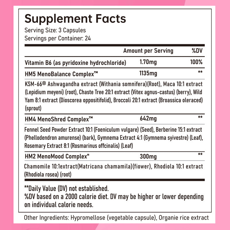 Feminine Happy Mamm Hormone Hormony Women’s Hormone Balance Capsules Female Wellness Supplement Daily Hormone Support Vitamins 72 Capsules