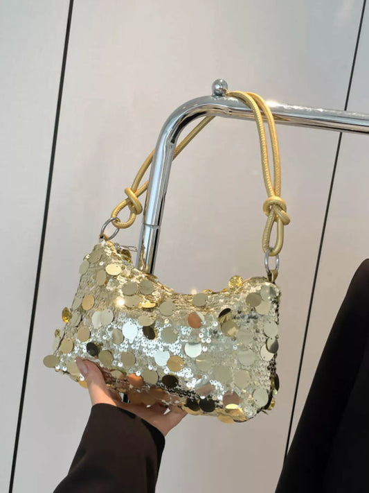 Sequin Embellished Shoulder Bag