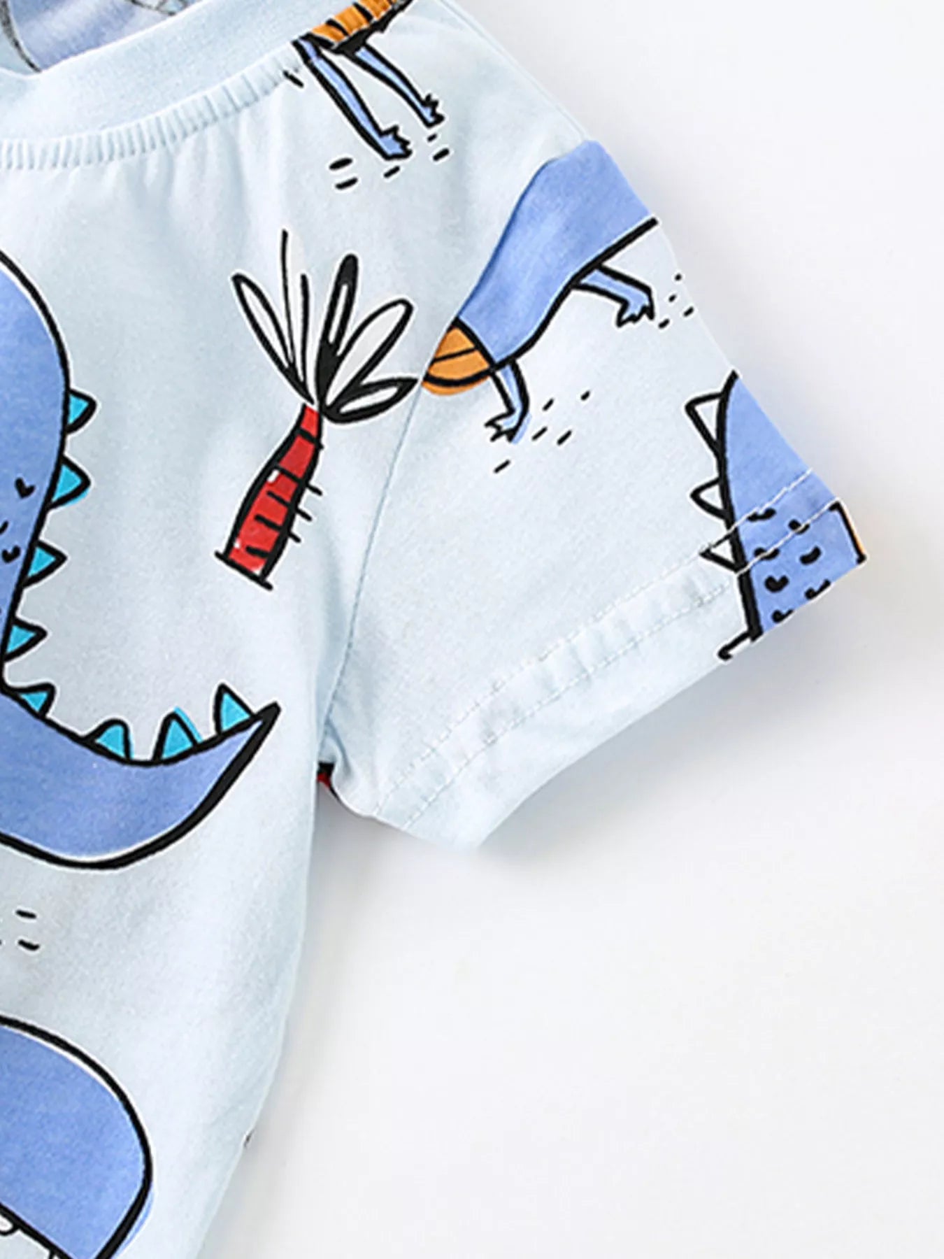 Children's Dinosaur Print Short Sleeve T-Shirt & Shorts Set