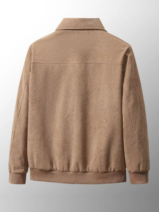 Men's Plus Size Corduroy Sherpa Lined Winter Jacket