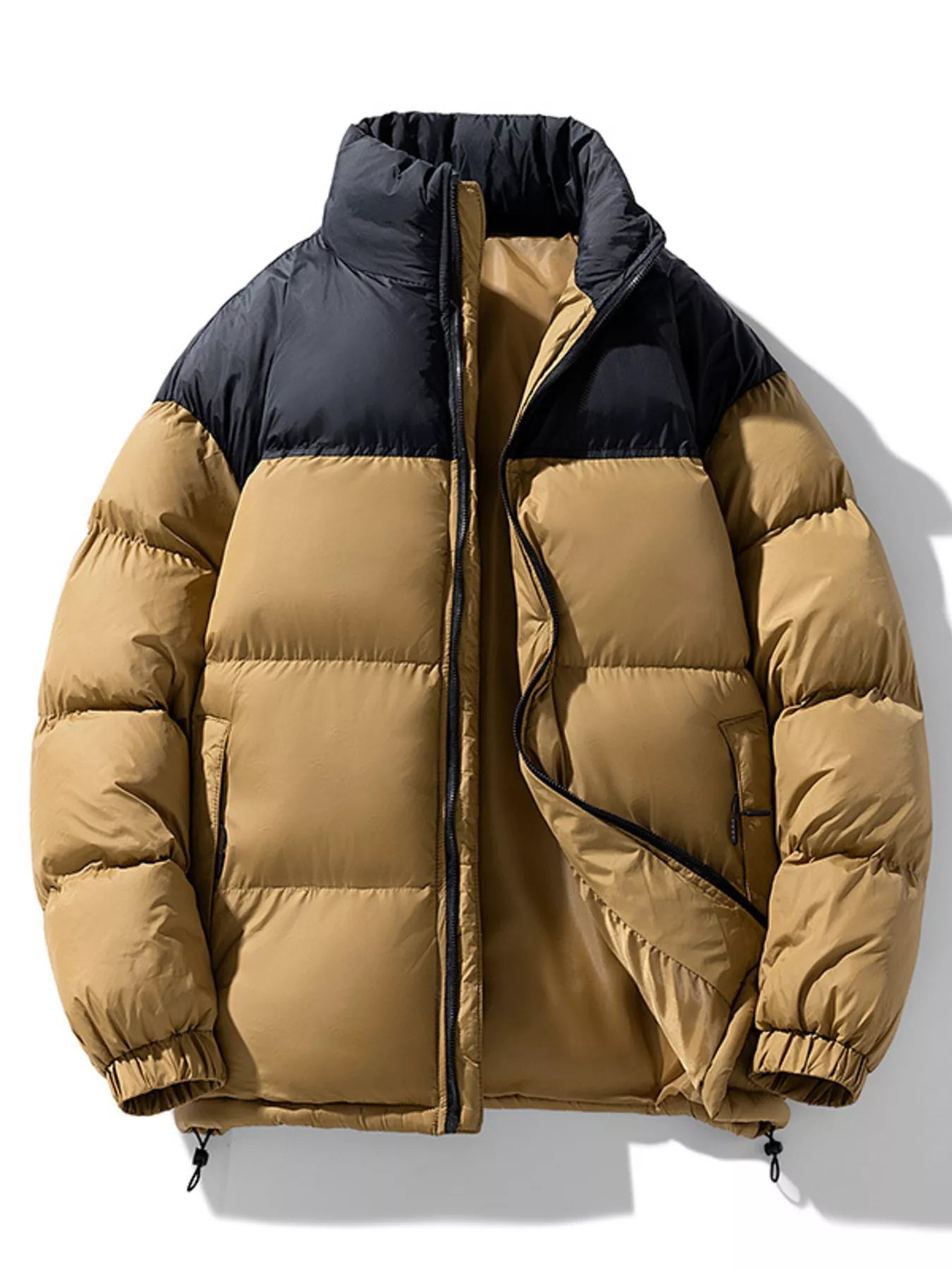 Men's Full Size Padded Zip Up Puffer Jacket Plus Size