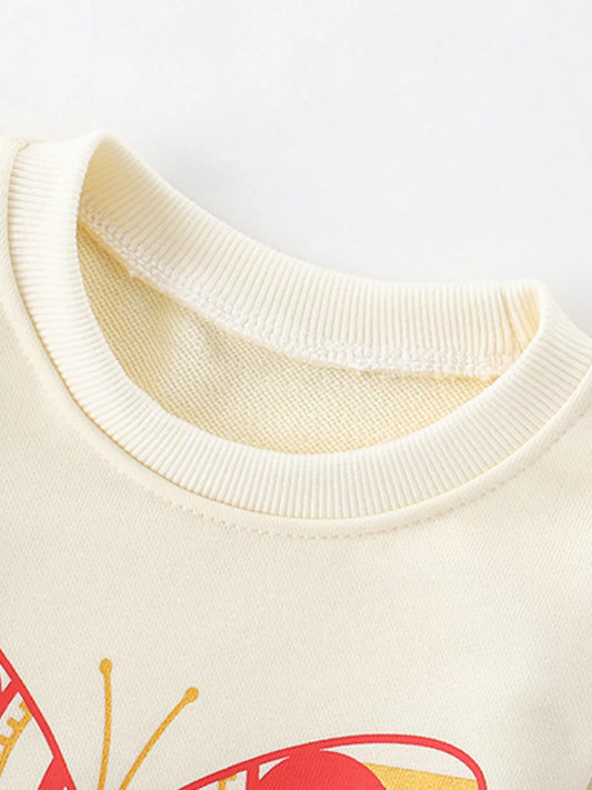 Children's Butterfly Graphic Crew Neck Sweatshirt