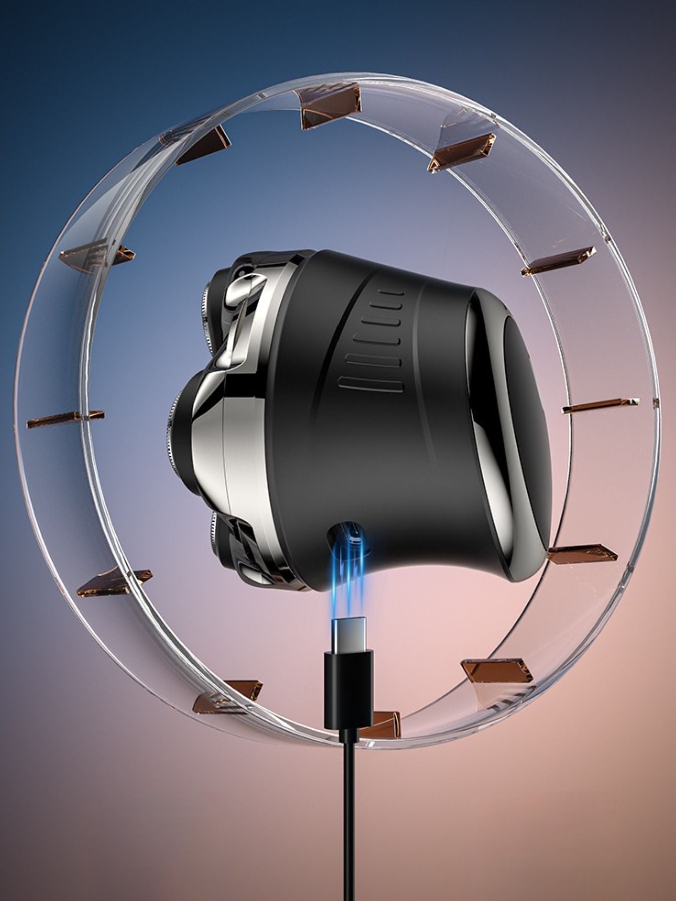 Rechargeable 5-Head Rotary Shaver
