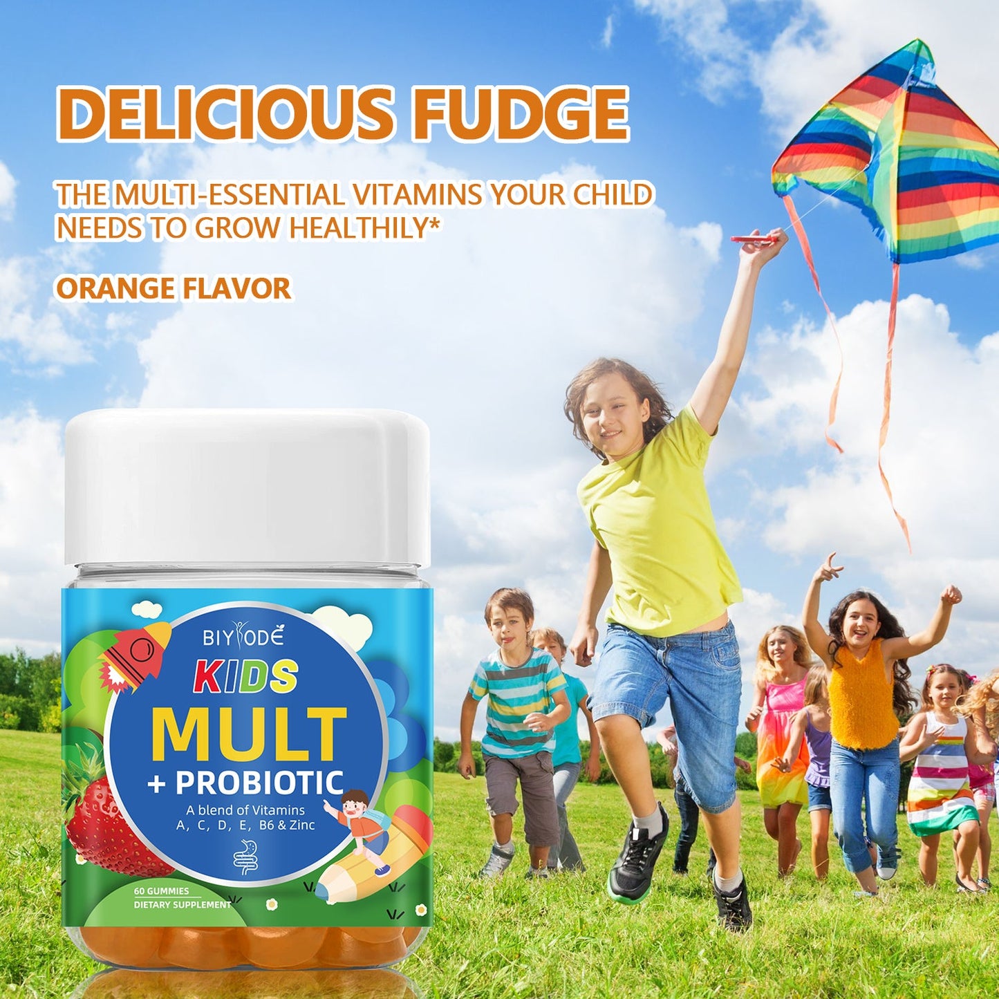 Private Label Vegan Kids Multivitamin Gummies Bulk 120 Count Health Food Supplement