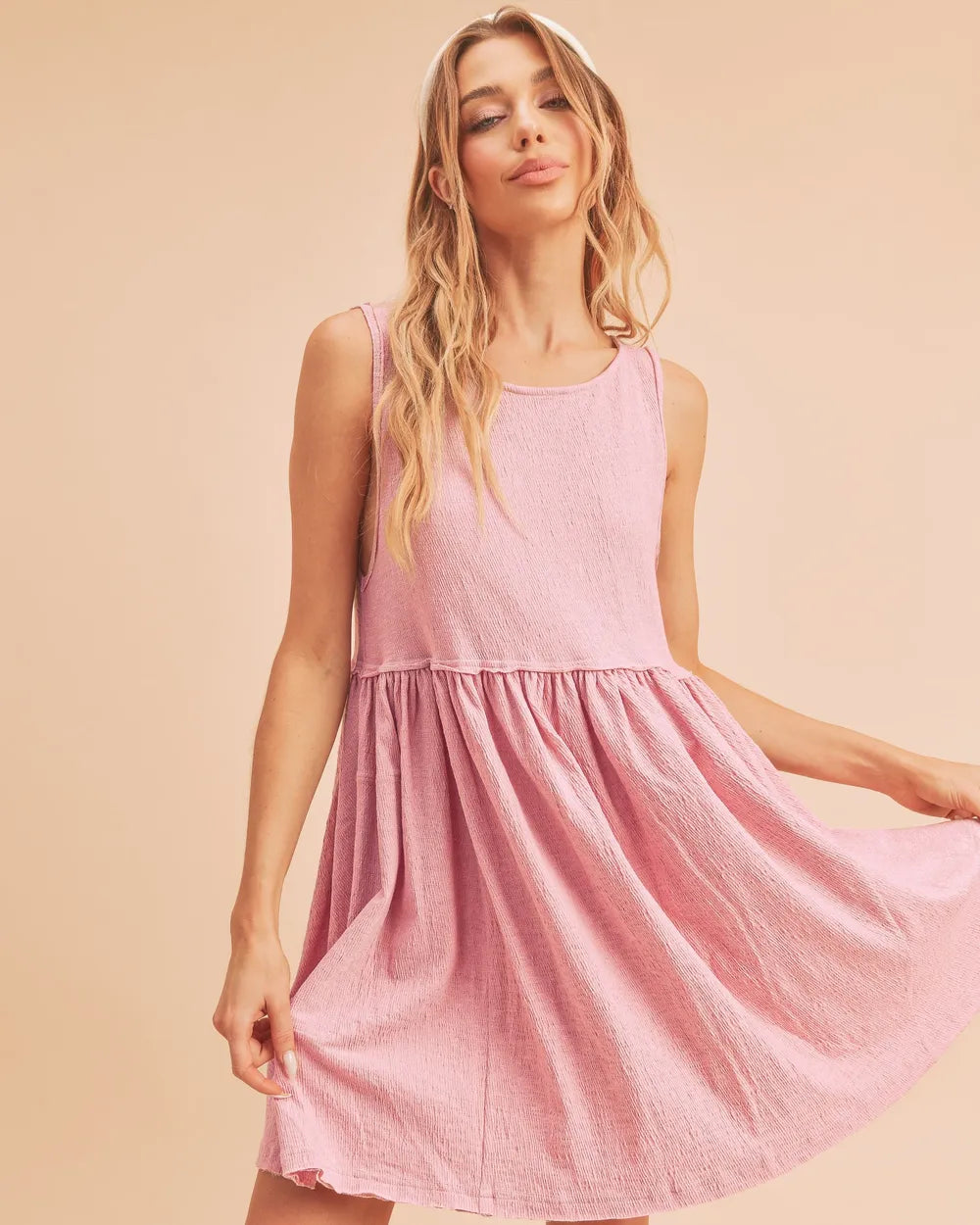 Aemi + Co Round Neck Mini Tank Dress