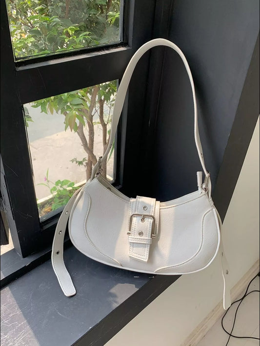 Buckle Adjustable Strap Shoulder Bag
