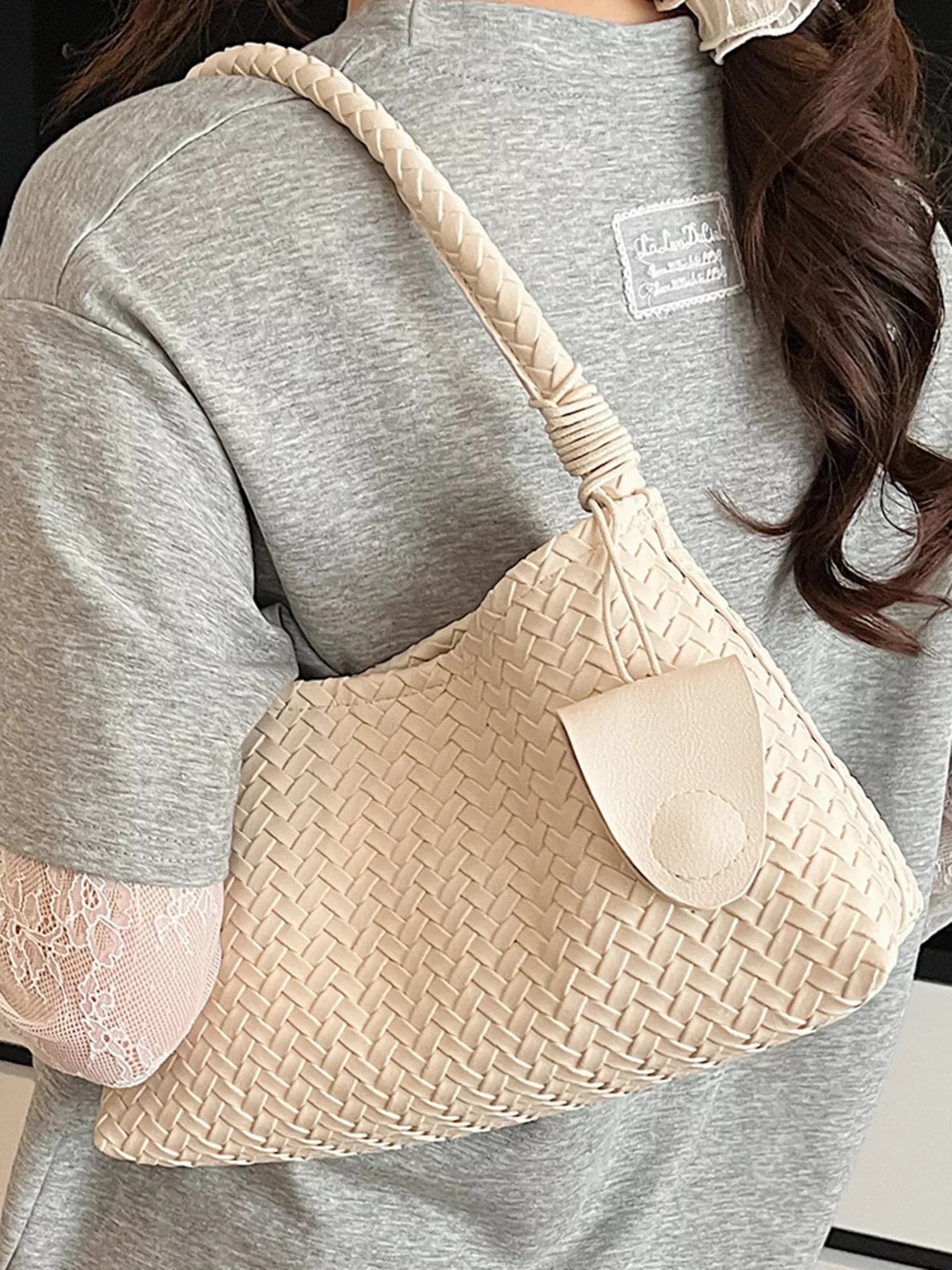 Woven Lightweight Shoulder Bag