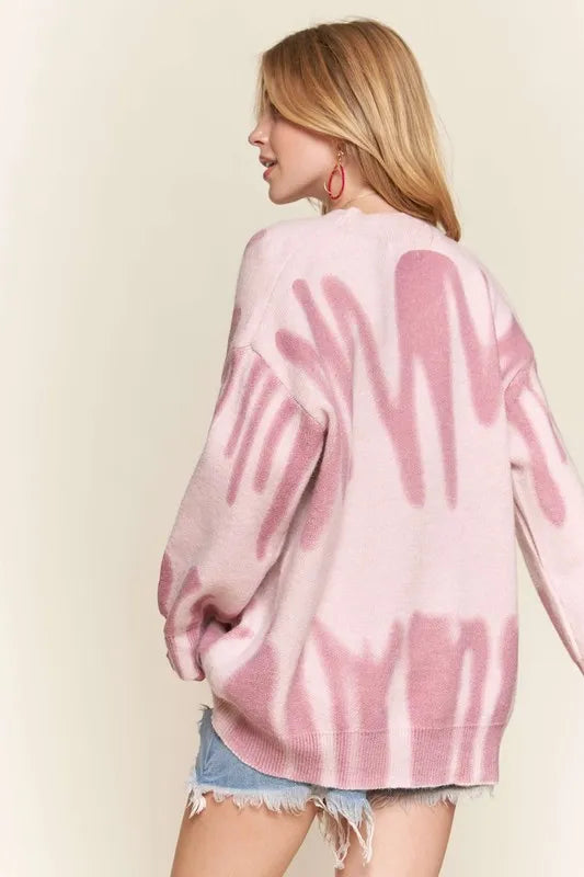 ADORA Drop Shoulder Graffiti Sweater