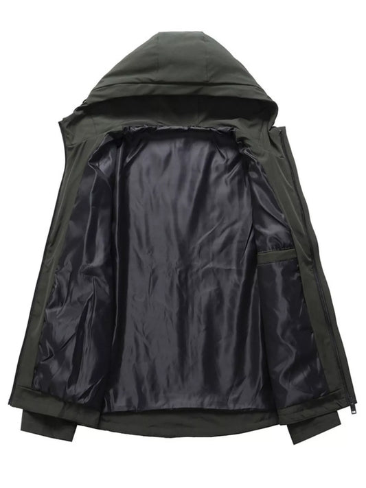 Men's Plus Size Casual Hooded Windproof Jacket