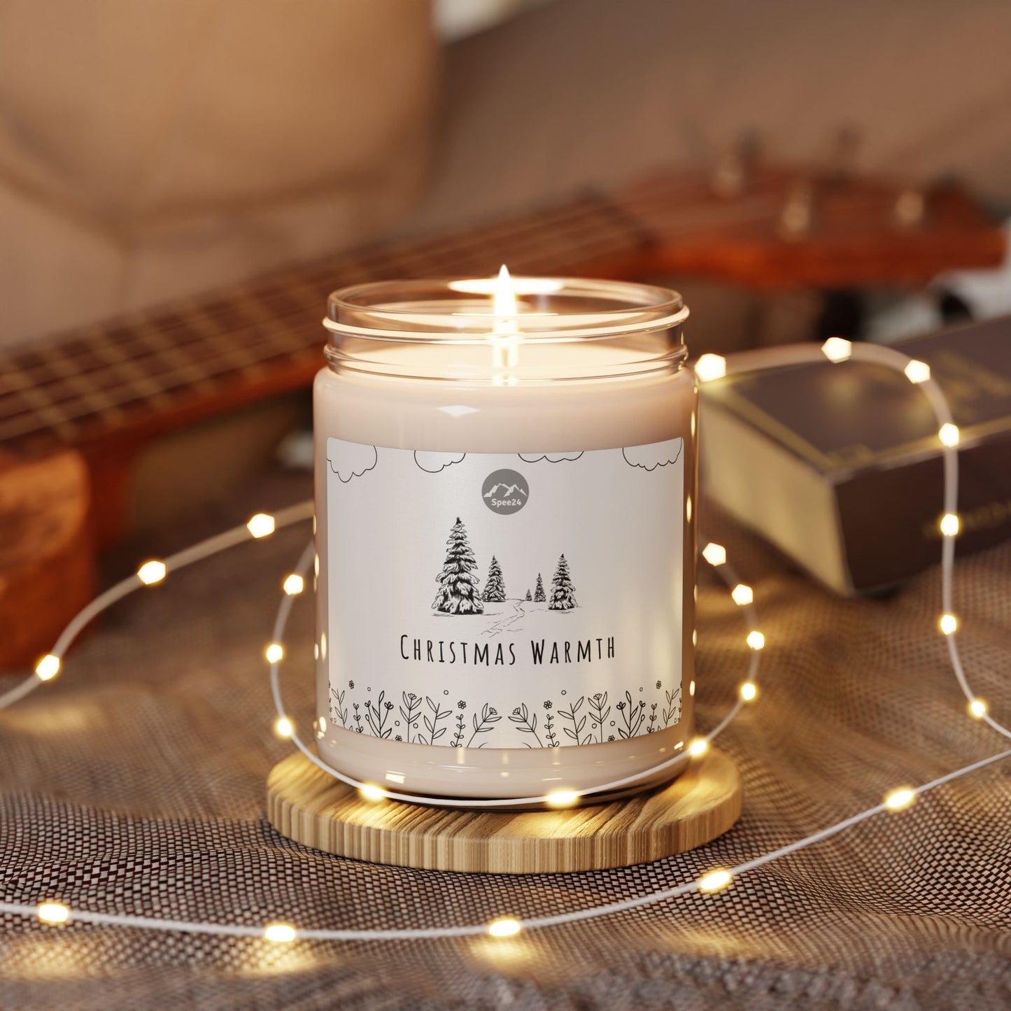 Christmas Warmth Scented Soy Candle | Cozy Holiday Decor, Relaxing Home Fragrance, Gifts for Her, Festive Candle, Aromatherapy -- 9oz