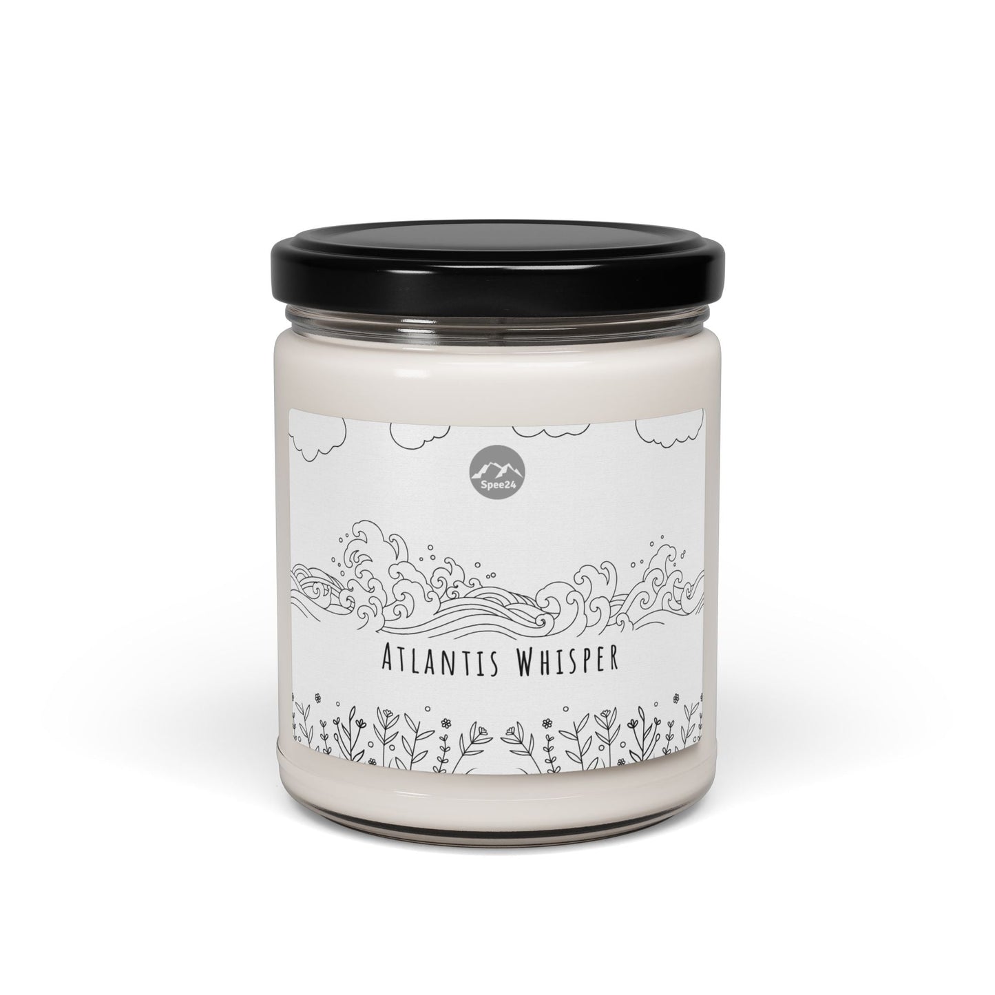 Atlantis Whisper Scented Soy Candle, Relaxing Home Decor, Gift for Her, Aromatherapy Candle, Eco-Friendly Candle -- 9oz