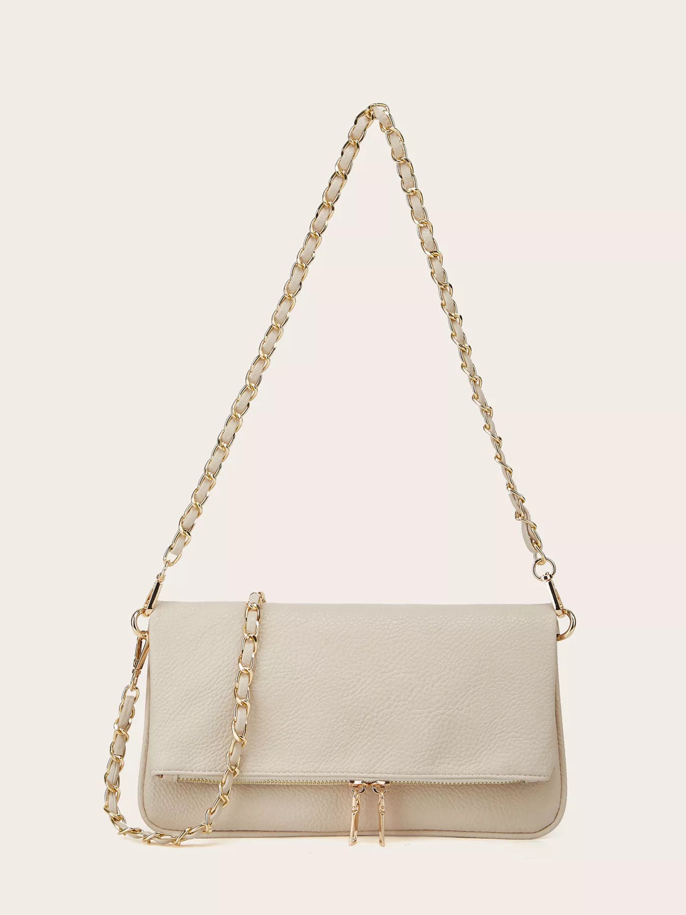 PU Leather Chain Strap Shoulder Bag