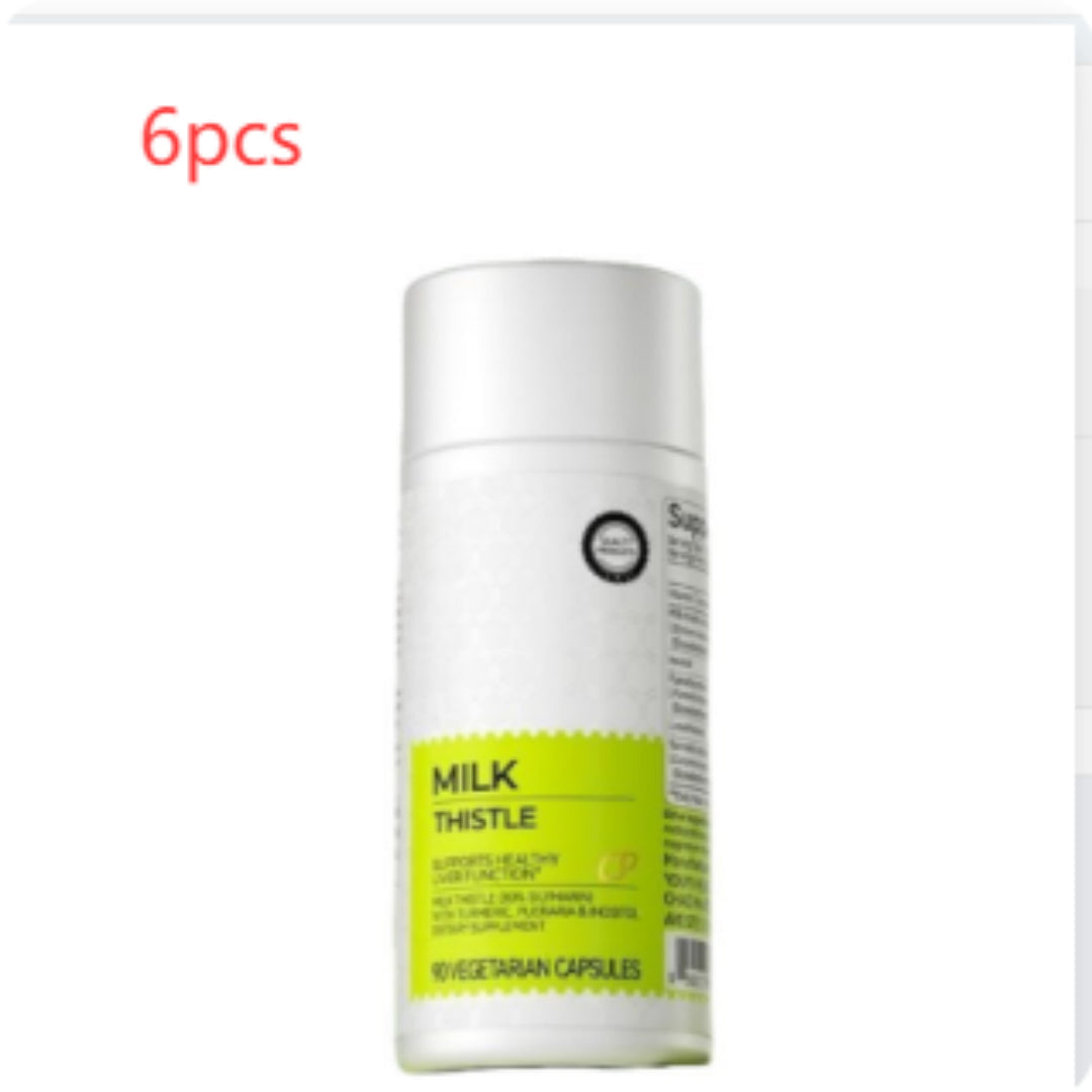 Milk Thistle Liver Support Capsules, 300mg Extract With Pueraria, Inositol, Turmeric & Vitamin C, Vegetarian Supplement, 90 Capsules
