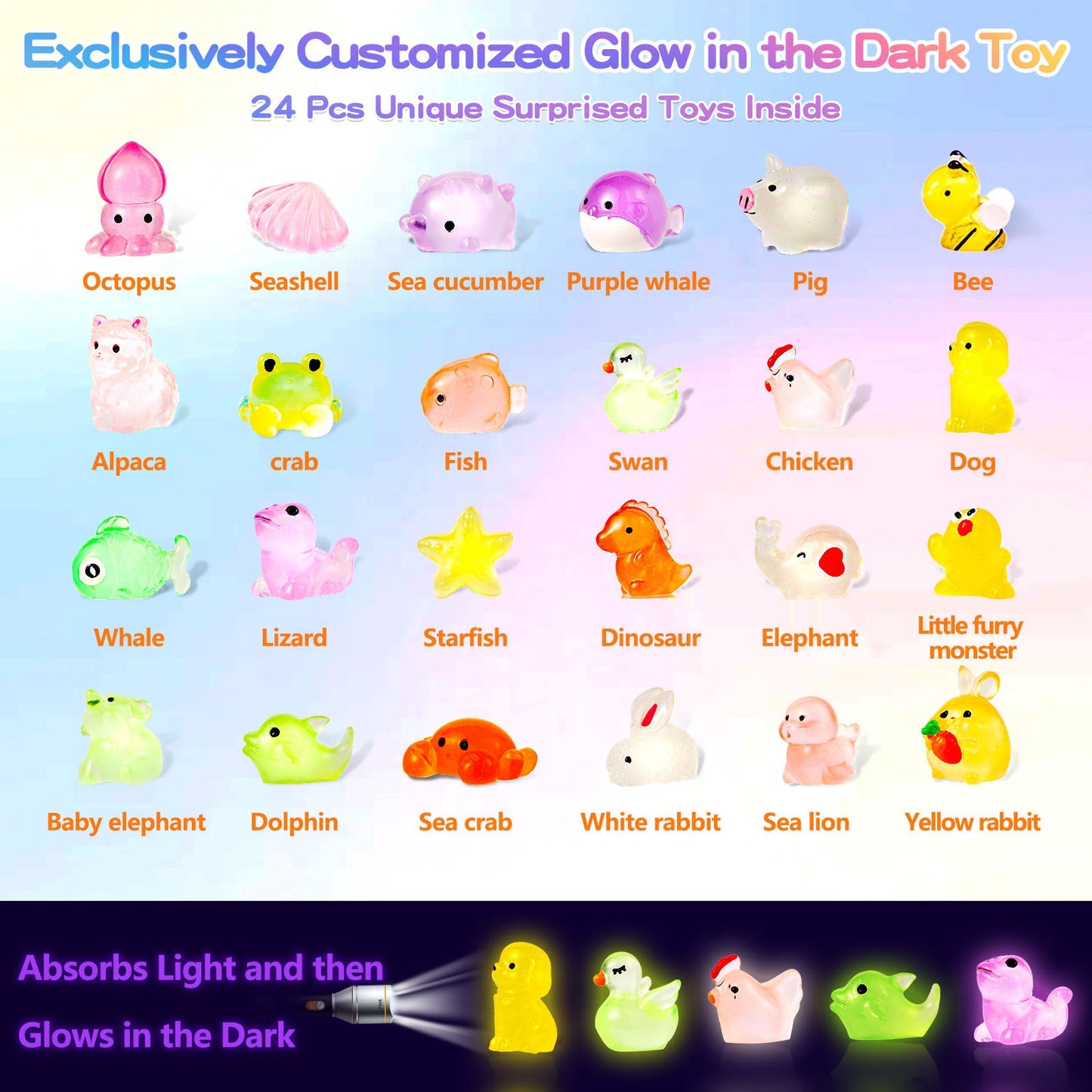 Glow in the Dark Bath Bombs for Kids Doll Shaped Fizzing Bubble Foam Bath Bomb Gift Set