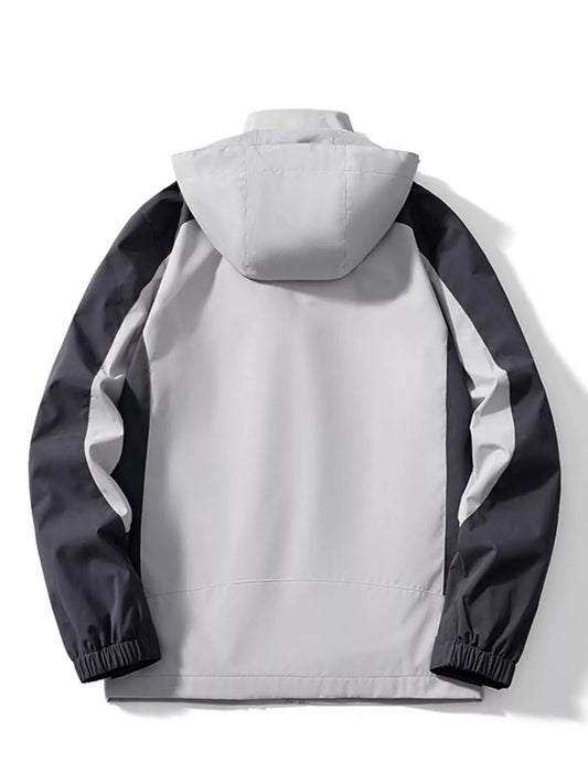 Men's Plus Size Waterproof Hooded Outdoor Jacket