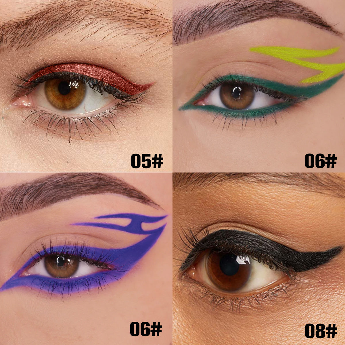 Phofay Waterproof Long-Lasting Matte Eye Pencil Set – 0.8g × 8 pcs