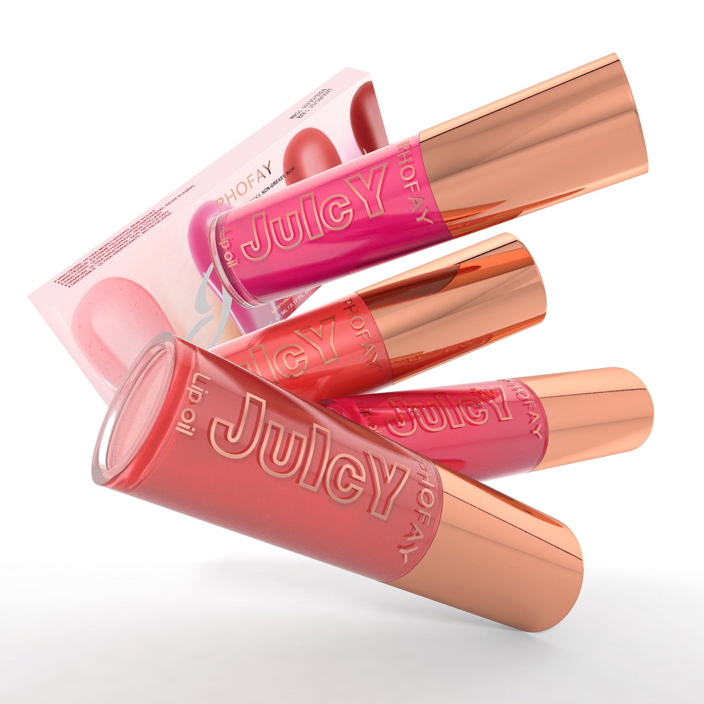 Phofay Ultra-Moisturizing Non-Sticky Lip Gloss Set – 4.8ml × 8 pcs