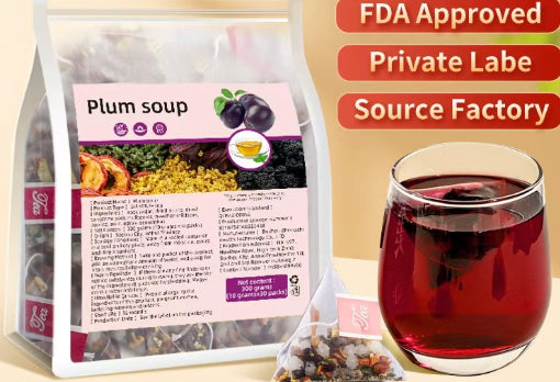 Ginseng Five Treasure Tea English Label Combination Health Tea Triangle Bag