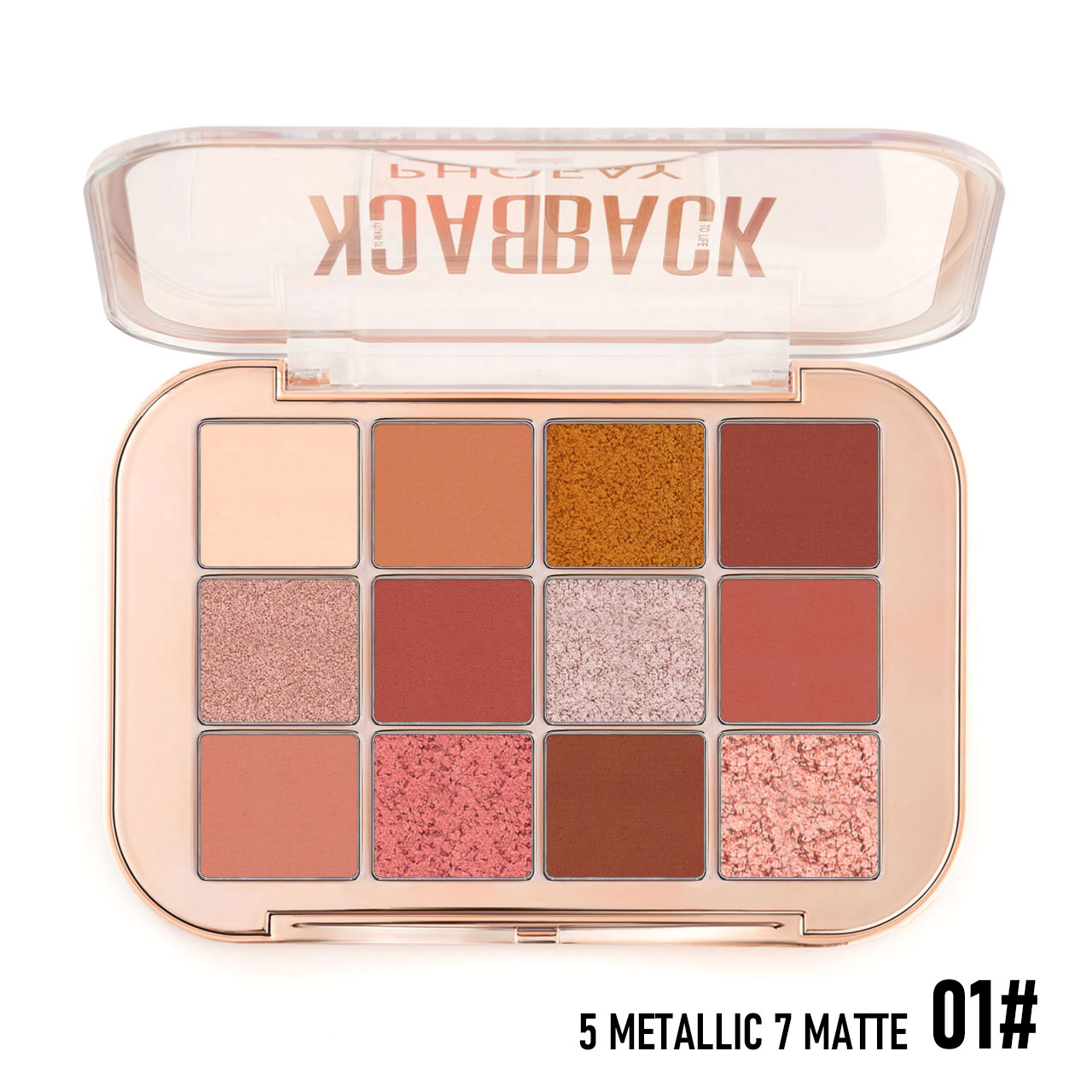 Phofay Matte & Metallic Eyeshadow Palette – 15g