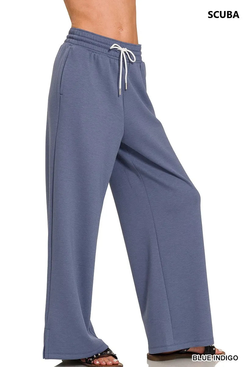 Zenana Scuba Drawstring Pants