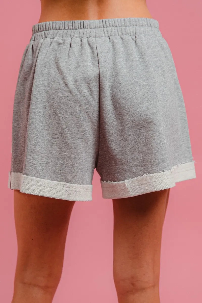 BiBi French Terry Knit Shorts with Side Pocket