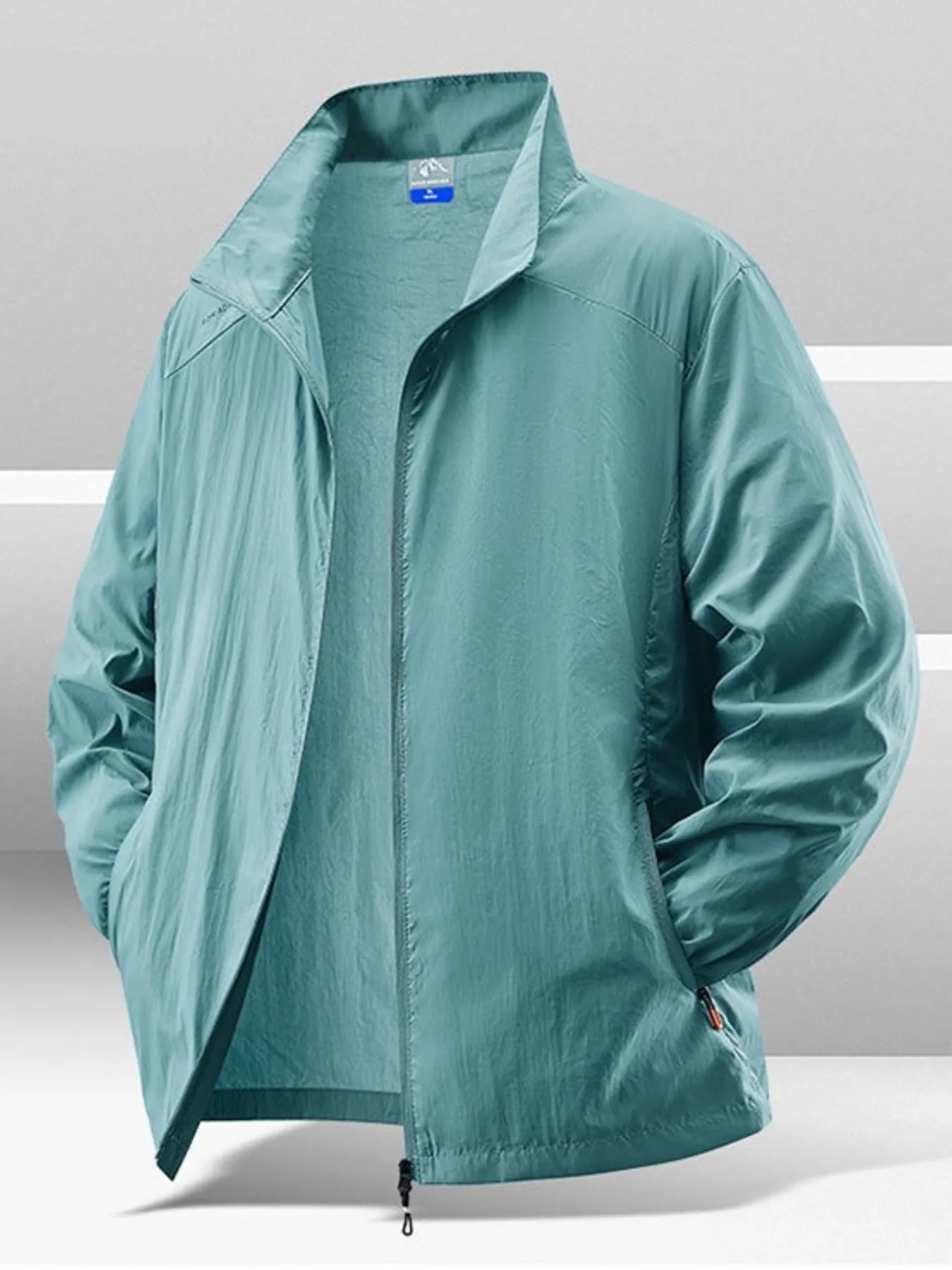 Men's Plus Size Zip Up Long Sleeve Jacket