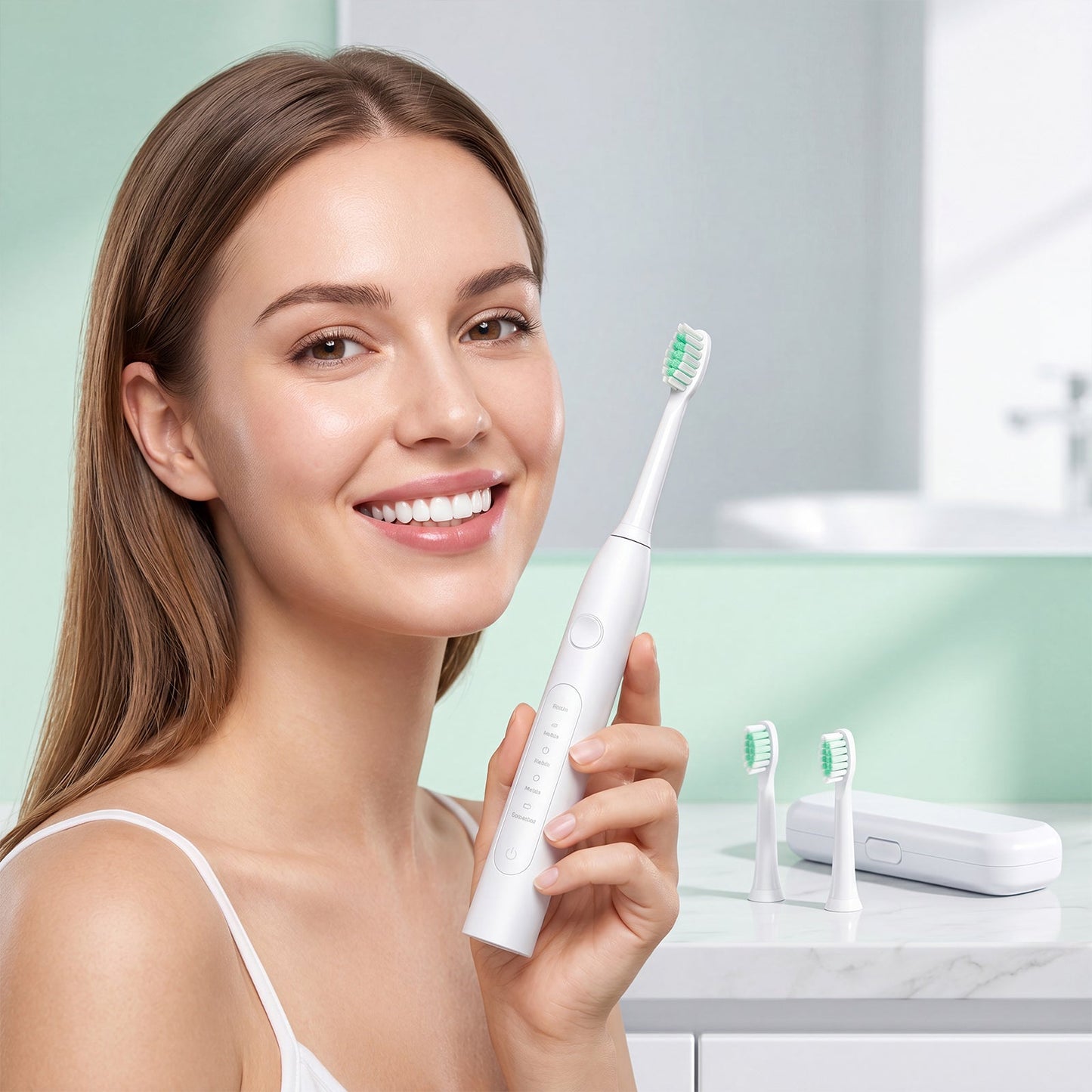 CH-926 Electric Toothbrush White With 2 Brush Heads