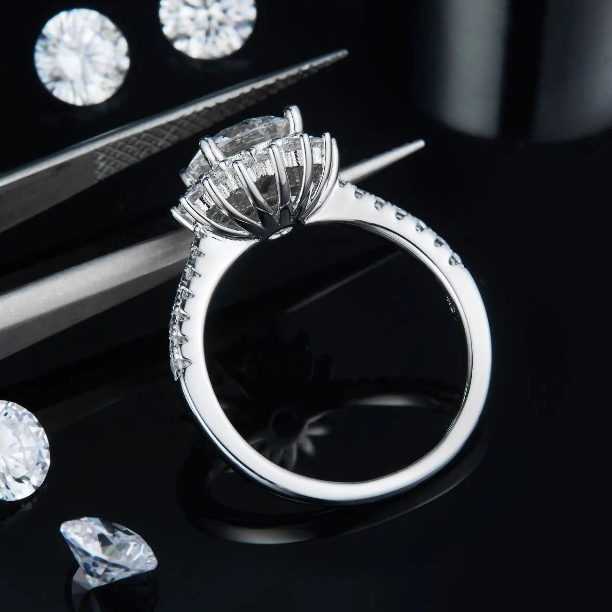 2 Carat Moissanite 925 Sterling Silver Ring