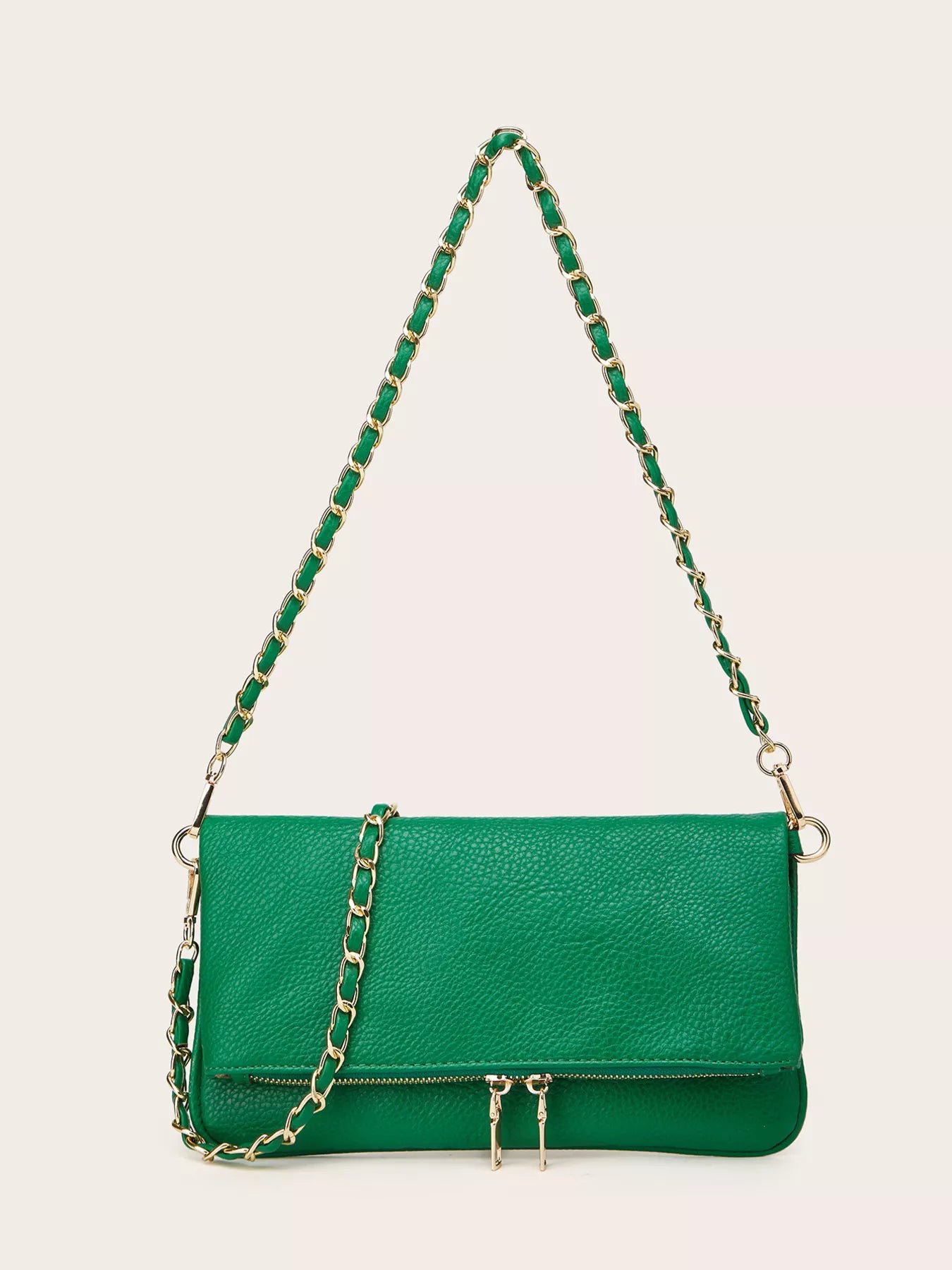 PU Leather Chain Strap Shoulder Bag