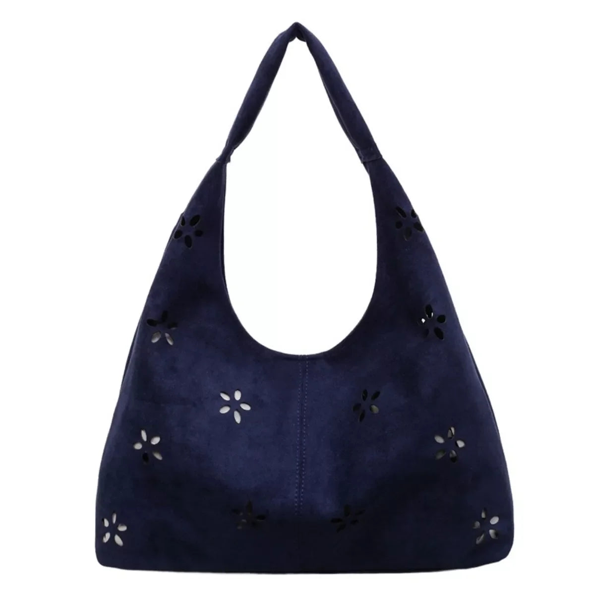Floral Cutout Corduroy Shoulder Bag