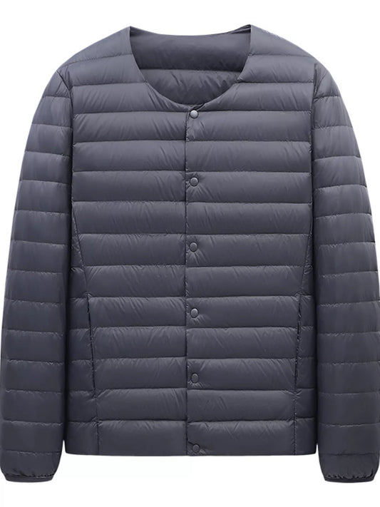 Men's Plus Size Lightweight Snap-Down Jacket