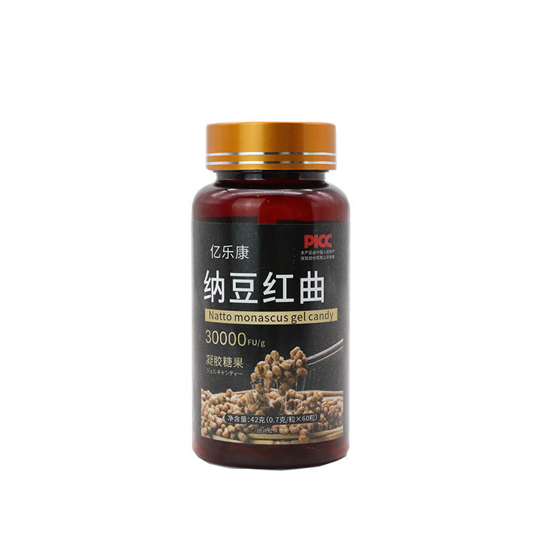Natto Red Yeast For Middle-aged And Elderly Vascular Earthworm Protein Soft Capsules