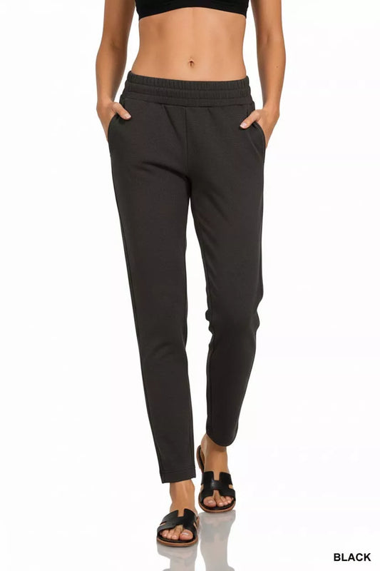 Zenana Scuba Capri Sweatpants with Pocket