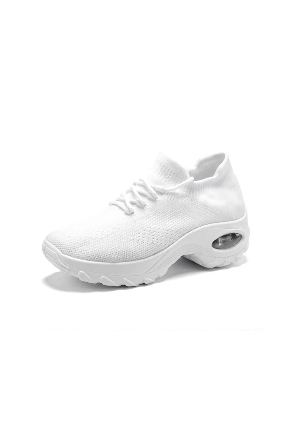 Lace Up Round Toe Platform Athletic